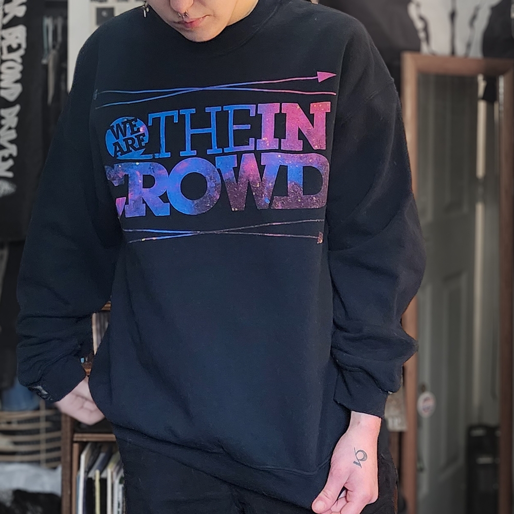 Black We Are The In Crowd Band Crewneck From Hot Topic (L)